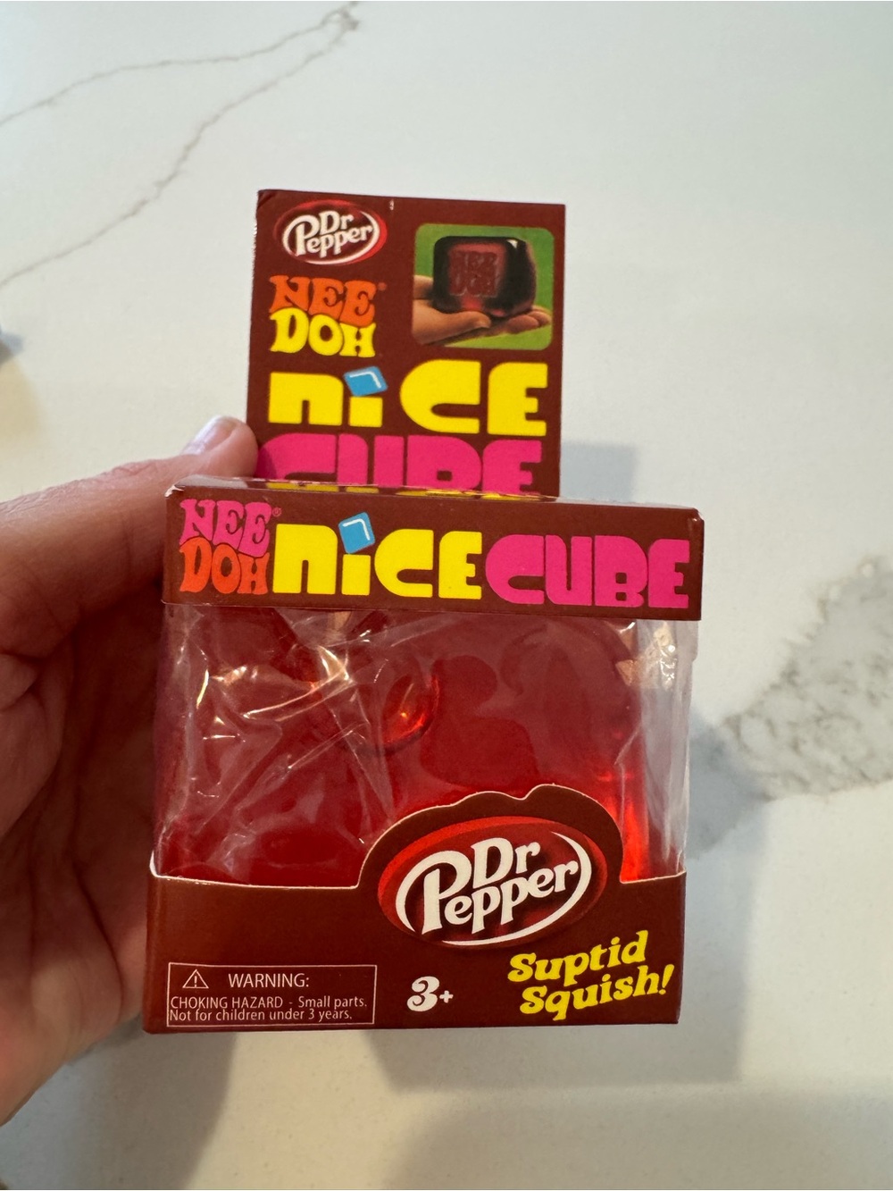 Dr Pepper Nee-Doh Nice Cube Red Squishy Toy